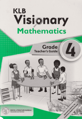 Cover of KLB Visionary Mathematics Teacher's Guide Grade 4