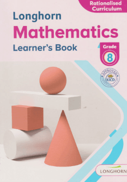 Cover of Longhorn Mathematics Learner's Book Grade 8