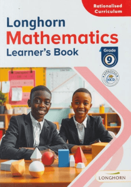 Cover of Longhorn Mathematics Learner's Book Grade 9