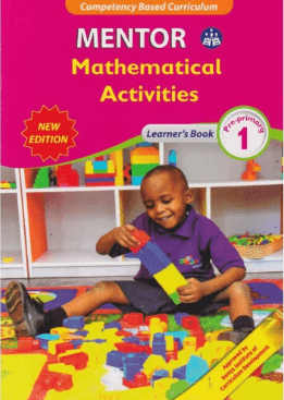 Cover of Mentor Mathematical Activities Learner's Book Pre-Primary 1
