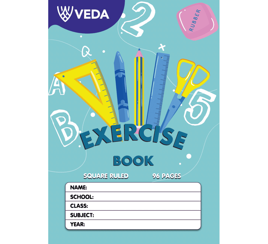 Cover of Veda A5 Exercise Book 96 Pages Squared Ruled