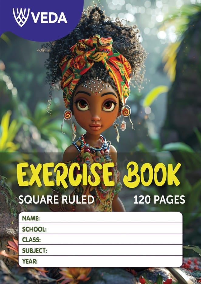 Cover of Veda A5 Exercise Book 120 Pages Square Ruled