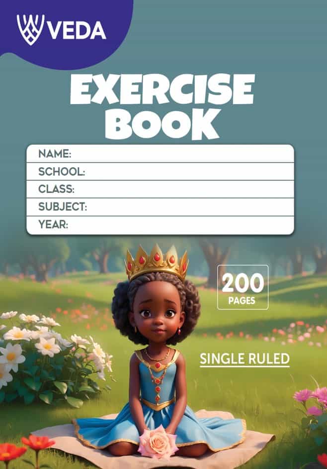 Cover of Veda A5 Exercise Book 200 Pages Single Ruled