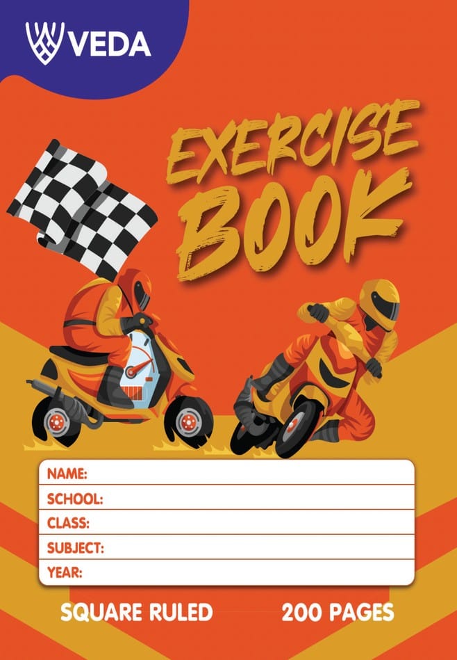 Cover of Veda A5 Exercise Book 200 Pages Square Ruled